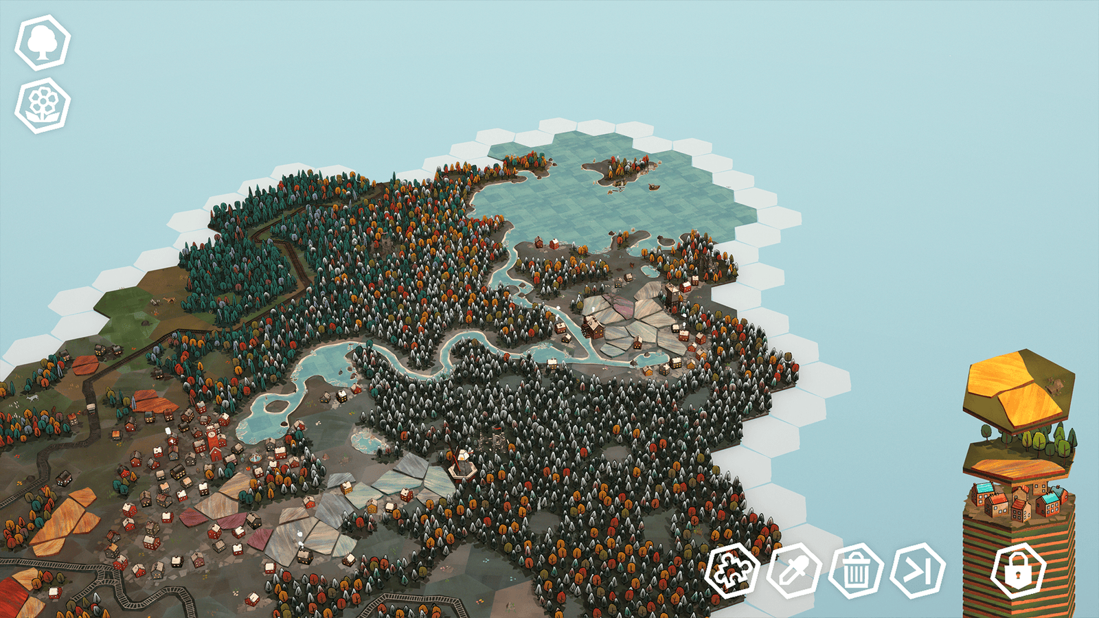 Dorfromantik Review – Make Artful Biomes With Hex Tiles