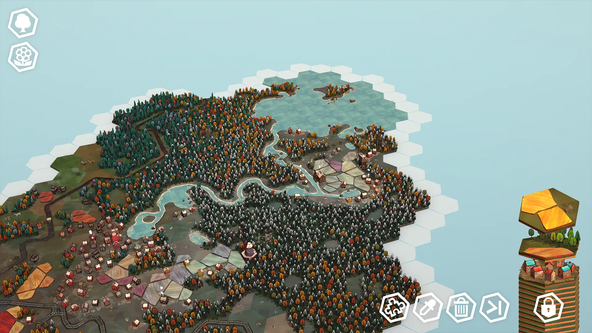 Dorfromantik Review – Make Artful Biomes With Hex Tiles